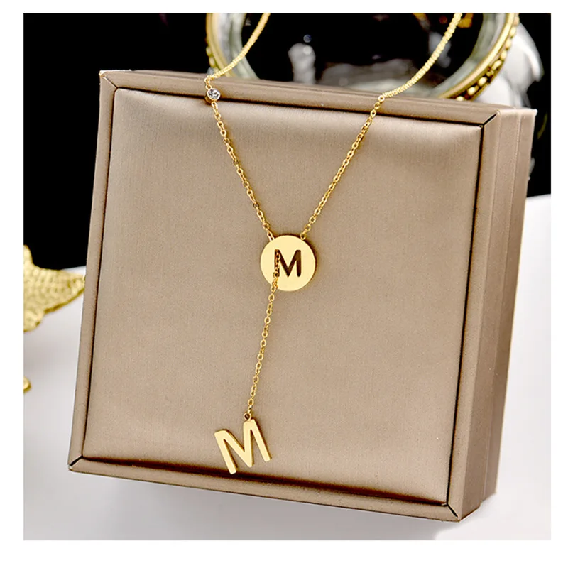 Fashion Jewelry Titanium M Letter 