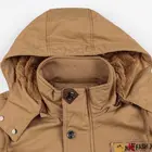 Coat Winter Men Plus Size Thickening Fleece Warm Military Style Hooded Thicken Coat Jacket