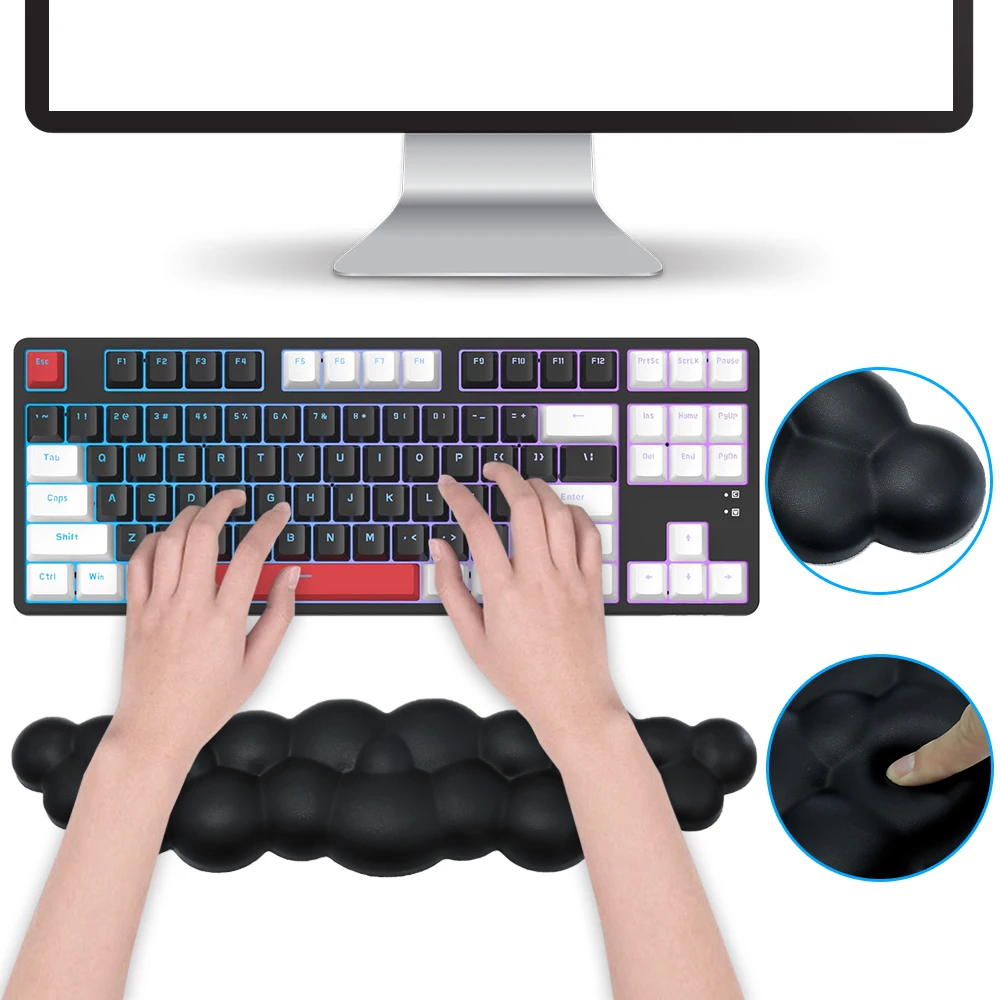 Non-slip Pad Wrist Protection Support For Laptop Gaming Soft Memory Cotton Mat