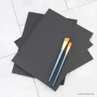Art Board Kids Custom 2Pcs Oil Painting Black Blank Art Wood Canvas Board Frame 18*24cm For Kids Painting