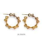 Hoop Earrings Top Quality Brass Copper Alloy Gold-plated French Style Assorted Link Chain Hoop Earrings For Woman Girl