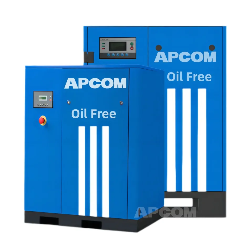 APCOM Factory Custom 22 kw aircompressor 30 HP 120 cfm oil free electric silent cheap Rotary Manufacturer Screw Air compressor