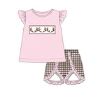 Girls Clothing New Design Little Girls Clothing Sets Flutter Sleeve Kids Clothing Sets Girls Boutique