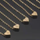 Pendant Alphabet Heart Shape Letters Pendant Women Stainless Steel Necklace Custom Alphabet Heart Necklace