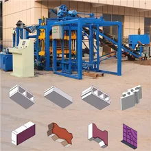 Famous QT4-15 hydraulic automatic  block machine solid brick making machine with high quality