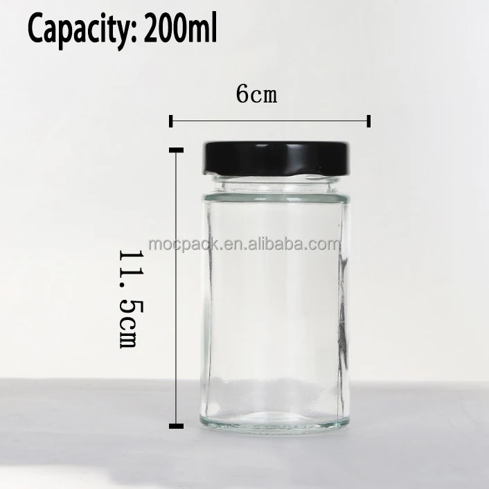 product glass jars food grade jam bottle glass jar straight sided clear glass candle jar with lid-30