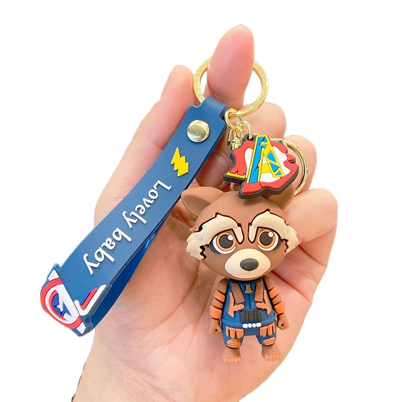 Cool Lovely Cartoon 3D Llaveros Guardians Of The Galaxy Car accessories Plastic key chains