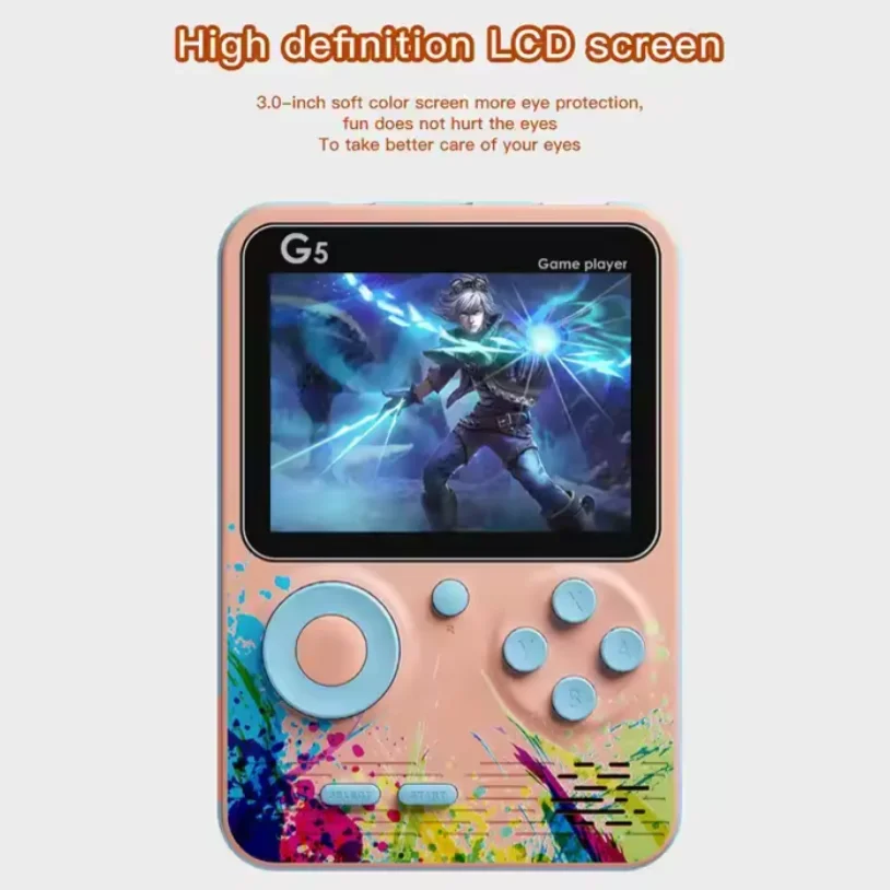 G5 Mini Handheld Game Player Built-in 500 Classic Retro Games Portable Children's Video Game Console