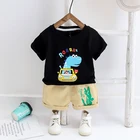 Boys 2021 Hot Sale Boys Round Neck Printed T-shirt Fashion Shorts Kids Summer Fashion Casual Kids Clothes