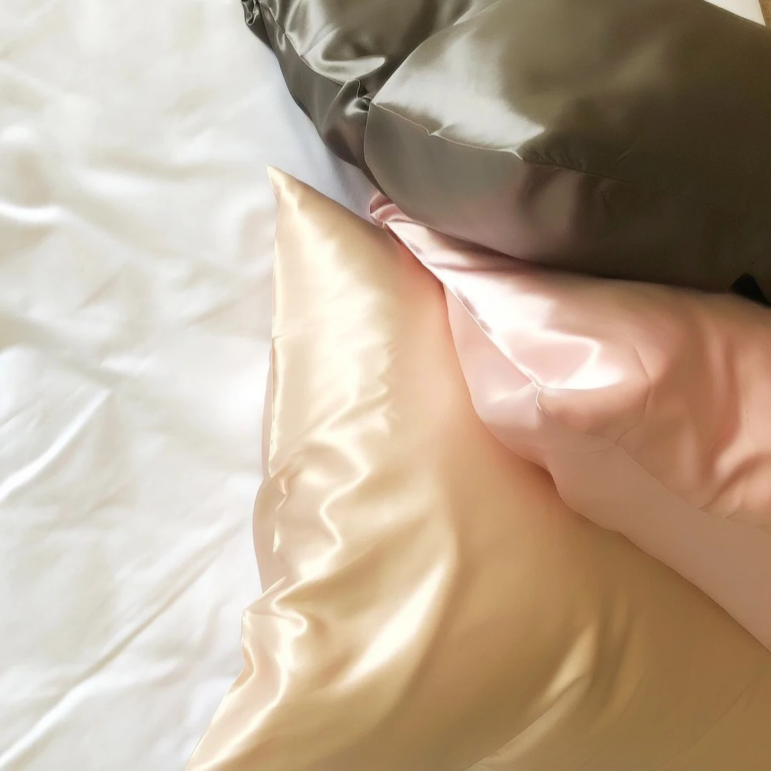 China Wholesale Anti Bacterial 100% Mulberry Silk Plain Satin Pillow Case Pillowcase set For Bulk