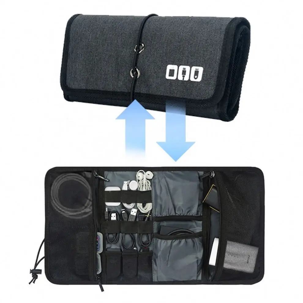Multifunctional travel digital cable storage bag lightweight waterproof travel electronic accessories organizer