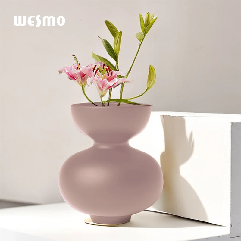 Modern abstract decorative vase pot art large pink flower pots & planters ceramic flower vase home ornament
