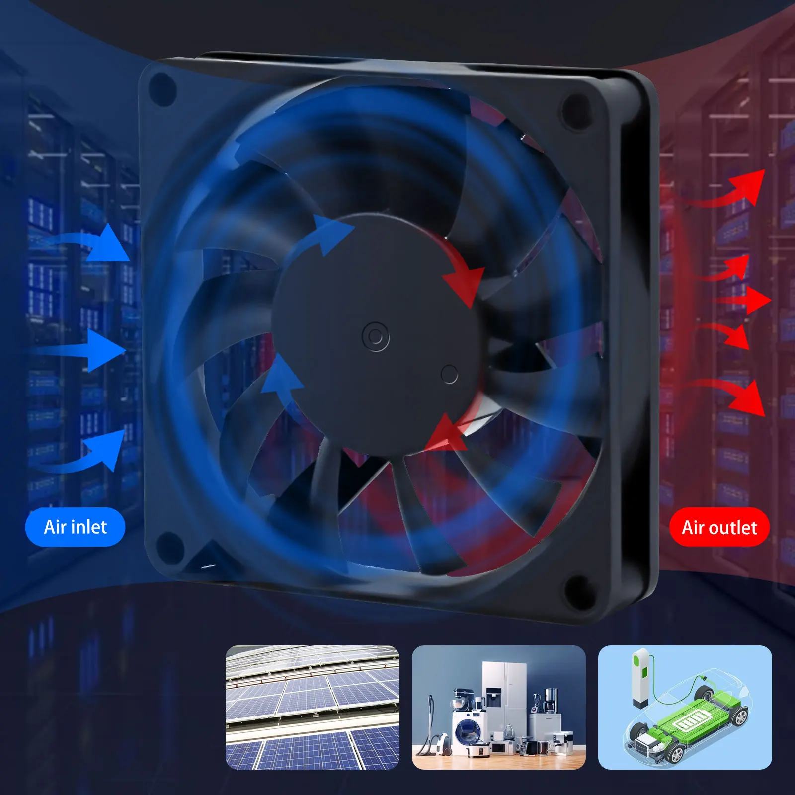 Axial Fan, 92mm, CFM, Brushless, 24V - detail 4