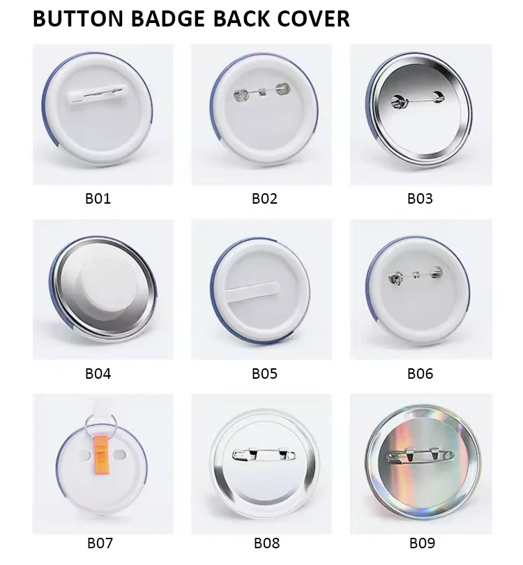 Presse Metal Badges OEM Factory Promotional Gifts Custom Printed Logo Blank Round Button Badge Pin Custom Tinplate Button Badge manufacture