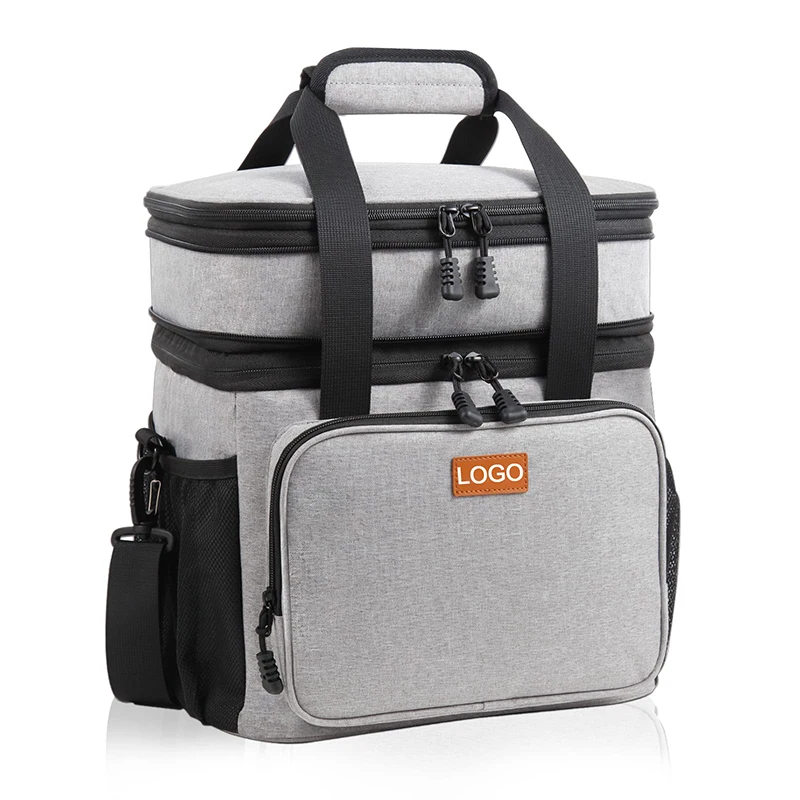 Custom 16l waterproof leakproof insulated heavy duty double decker multi-layer multi-compartment large lunch box for men women Custom 16l waterproof leakproof insulated heavy duty double decker multi-layer multi-compartment large lunch box for men women