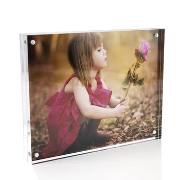 Acrylic photo frame 4 x 6 , 5 X 7 and 6 X 8 , 8 X 10 clear Magnetic Picture photo holders