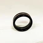 Ring Men High Quality Black And Gold-Color Tungsten Ring For Men Jewelry 8MM Black Tungsten Carbide Ring