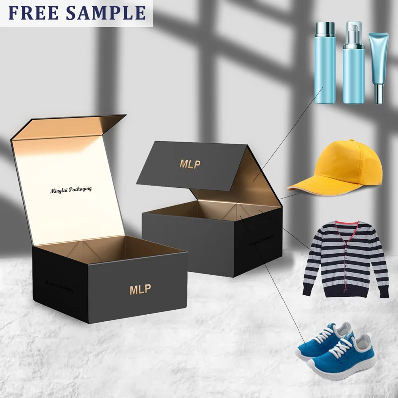 Luxury Custom Logo Recycled Cardboard Folding Packaging Magnetic Box ...