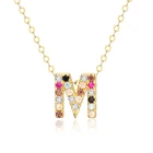 Collar Gift Custom Collar De Letras Jewelry Necklaces Sterling Silver 925 Letter M Necklace Gift Chain Party
