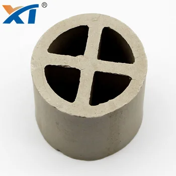 Industrial Ceramic Tower Packing Ring Filter Media 50mm 80mm 100mm