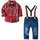 Boys Clothing Children's 2021 Spring Girls Boys Clothing Set Shirts Jeans Cartoon Children's Clothing