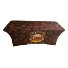 Wholesale Trade Show Table Cover 4Ft 6Ft 8Ft Outdoor Indoor Stretch Spandex Custom Print Trade Show Table Cloth