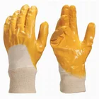 Glove Blue China Supplier Cotton Jersey Glove Blue Nitrile Half Coated Knit Wrist