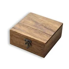 Vintage Wooden Box Jewelry Small Wooden Packing Box Paulownia Vintage Style Carbonize Wooden Box Small Jewelry Customize Gift Packing Box
