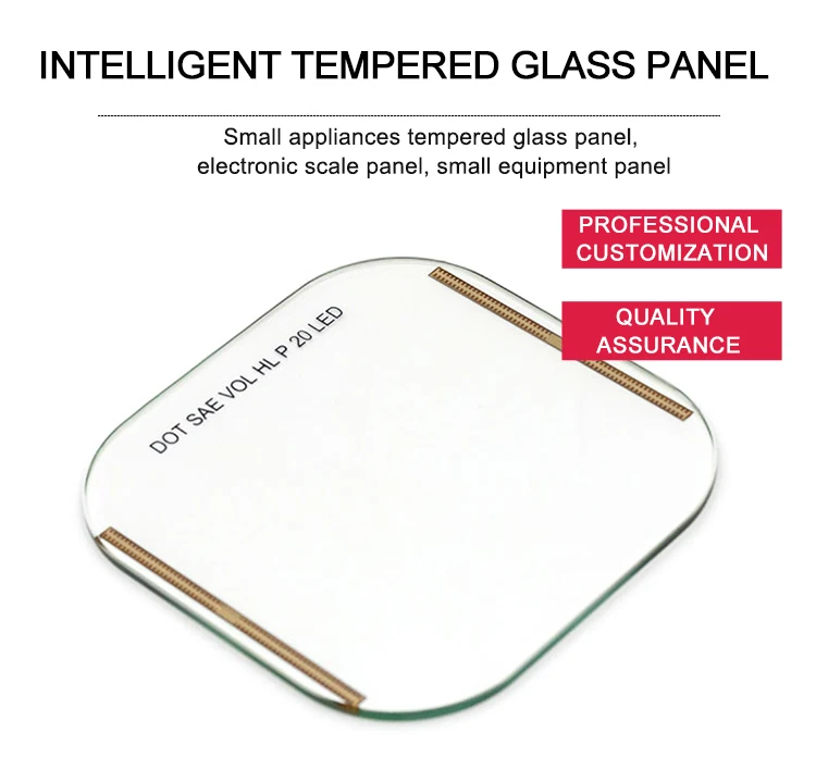 Micro circuit boards on both sides of tempered high temperature glass for heating panels of small household appliances