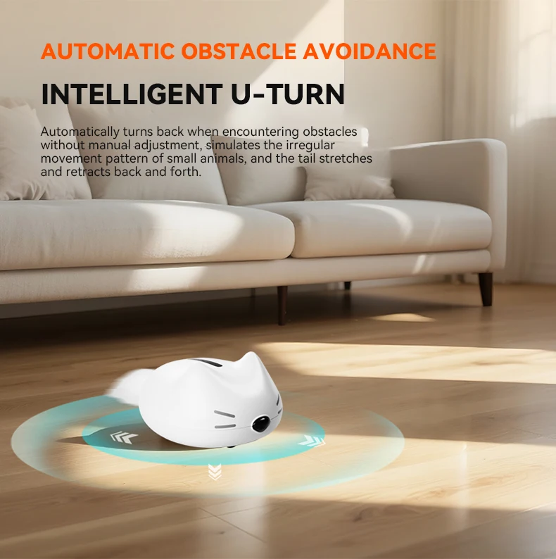 Cute Kitten Shape Cat Toy With Red Light Bird Sound Simulation Attract Cats Attention Relieve Boredom Interactive Pet Products supplier