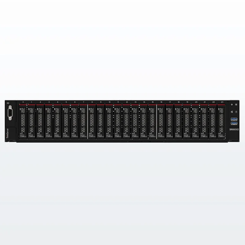 Lenovo ThinkServer SR660 V2 2U Rack Server | 2x Intel Xeon Scalable | 16x DDR4 | 12x 3.5" Hot-Swap | 4x GPU Support