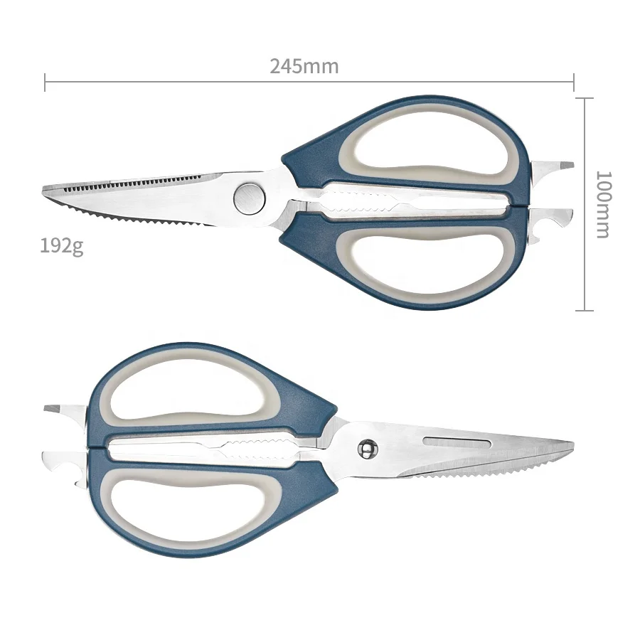 Heavy Duty Multifunction Kitchen Scissors  6 in 1 Utility Detachable Chicken Kitchen Shears With Soft Grip