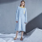 Adult Onesies Sleepwear Women High Quality Adult Womens Nightdress Moon Blue Pink Fall Sleepwear Onesies