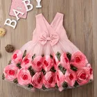 Girls Clothes European American Cute Flower Suspenders Children Girls Clothing Clothes Dresses Sets
