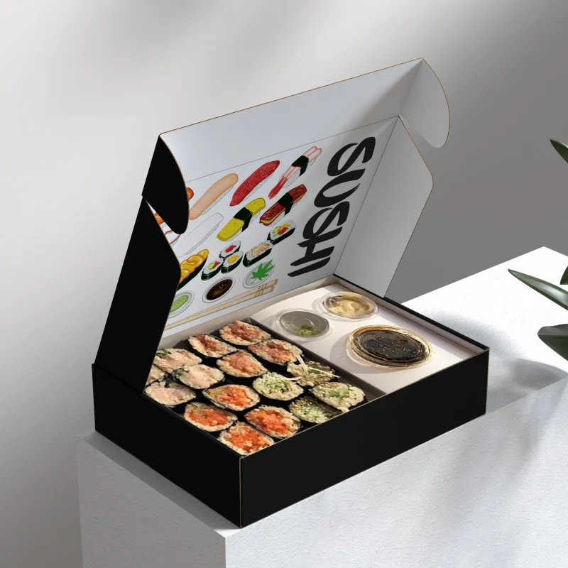 best selling delicious food grade sushi fast food take away paper box-5