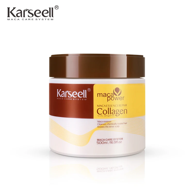 500ml Karseell Collagen Professional Damage Silk Protein Brazilian Keratin Hair Mask Repair Moisturizing Hair Mask