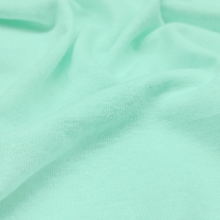 High Quality Solid Knitted Fabric Organic Linen Rayon Material Single Jersey Fabric for Shirt manufacture