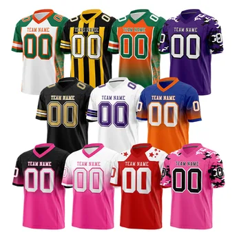 Personalized Fans Shirts Plus Size American Football Wear Stitched Name Number Adult  Practice Rugby Uniform