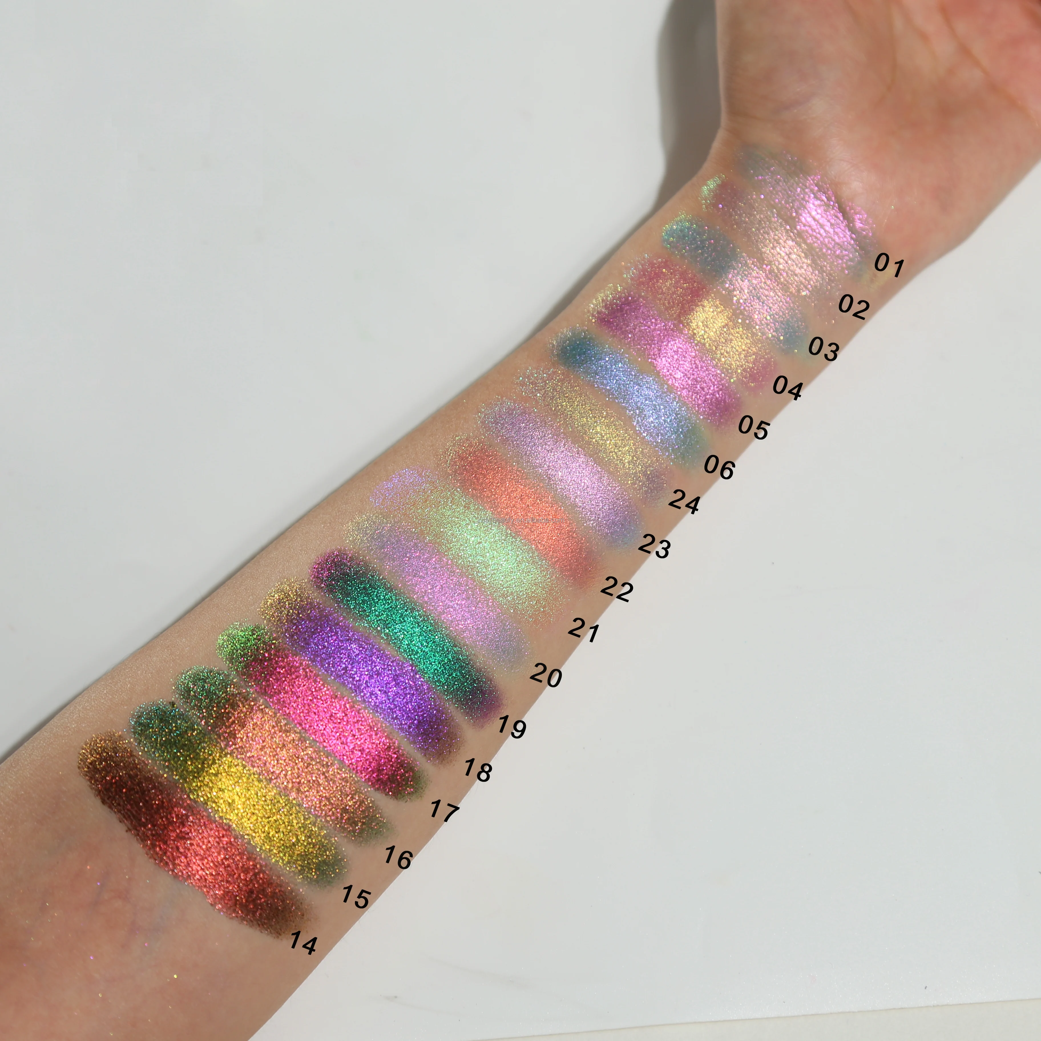 Makeup Metallic Shimmer Glitter Eyeshadow Palette Custom Multichrome