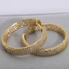 Earrings Large Earrings New Fashion Jewellery Cubic Zircon Brass Large Round Trendy Hoop Earrings For Women