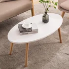 Table White Wooden Coffee Table With 4 Corners