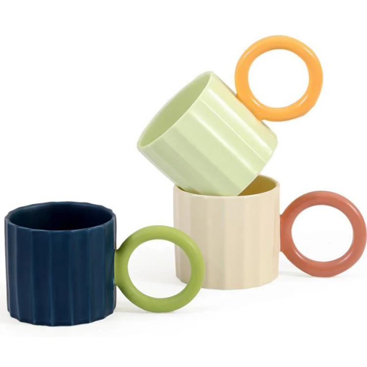 Wholesale Special Design Nordic Porcelain Coffee Ceramic  Mug With Handle