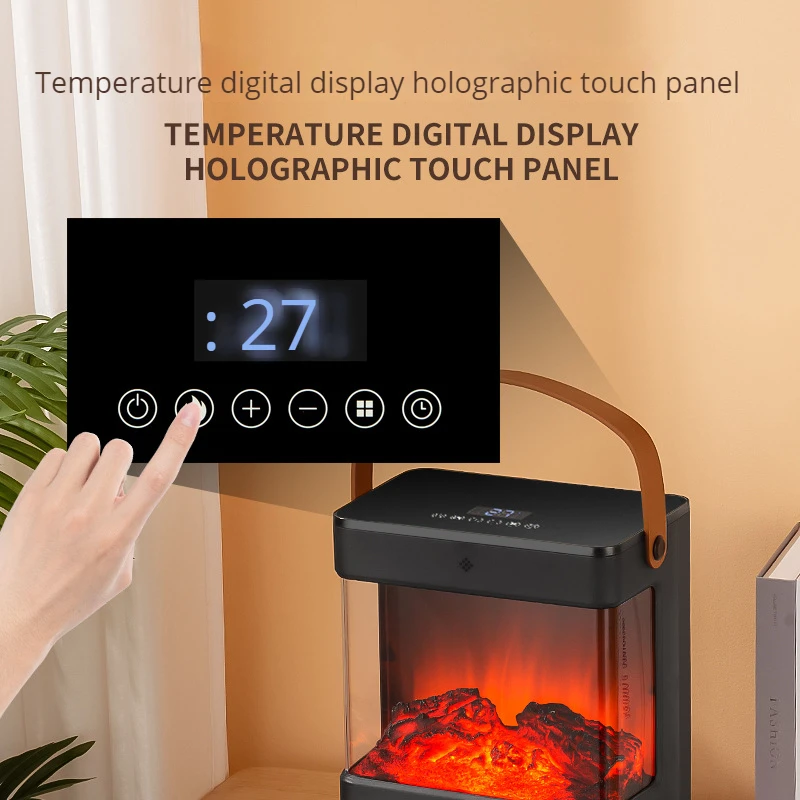 winter electric heater remote control Flame lighting portable office home bedroom mini electric fan heater ceramic heater fan