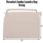 Organic Custom 100% Natural Organic Cotton Cloth Foldable Wash Beige Drawstring Laundry Bag
