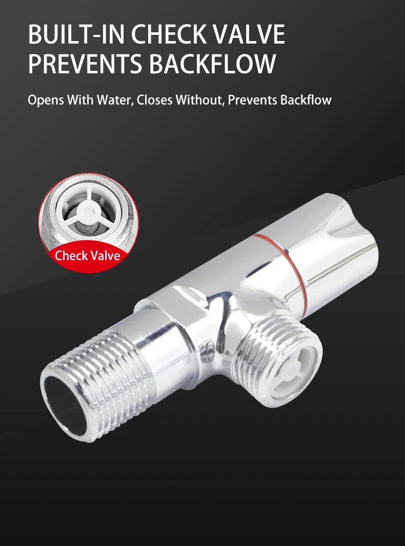Silver Brass Leak-proof Explosion-proof Large Flow Angle Valve Hot and Cold Universal Toilet Water Heater Angle Valve details