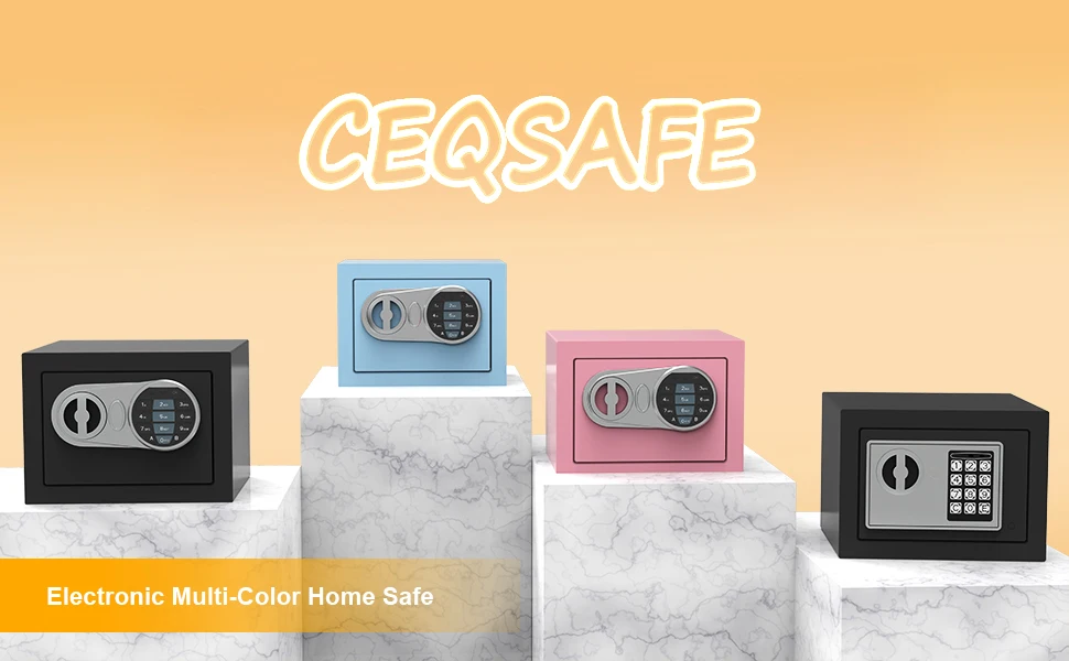 CEQSAFE Factory Price Custom Mini Money Digital Electronic Lock Safe Box Home Mini Money Safe Box factory