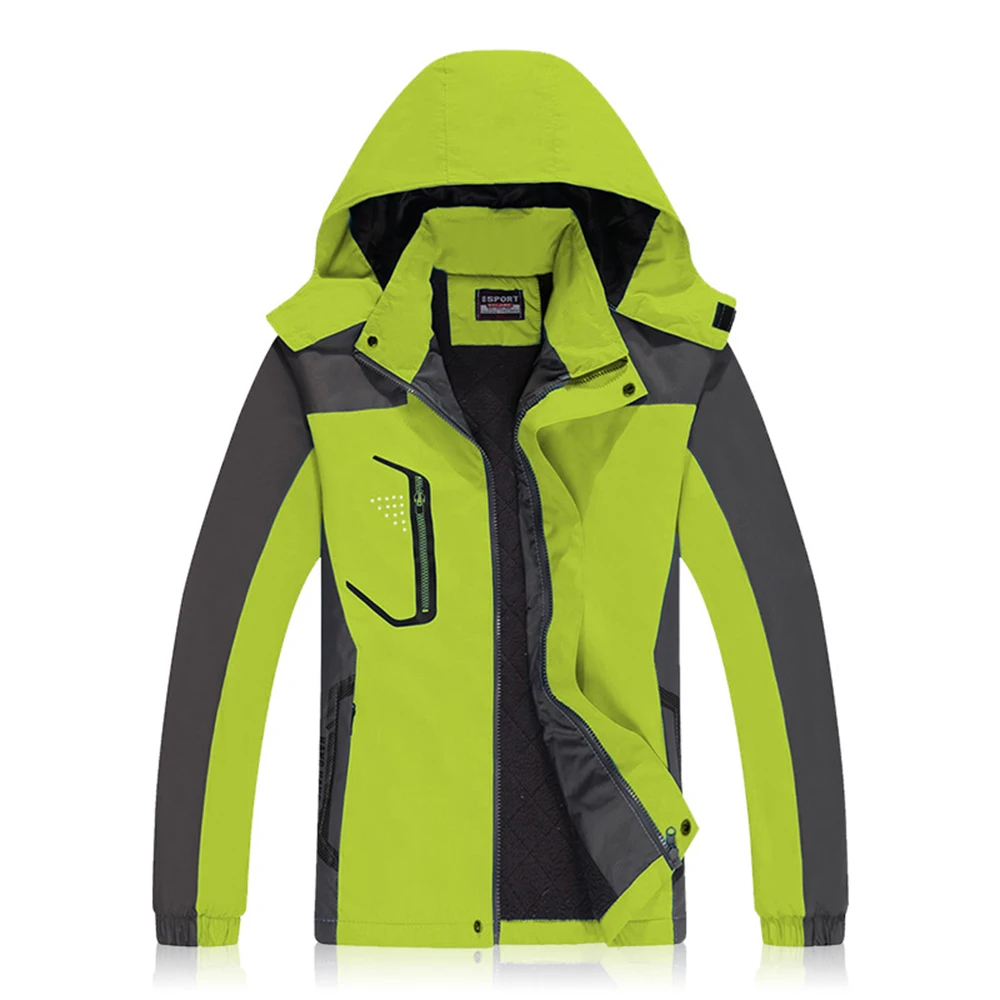 Winter plush hiking jacket windproof, waterproof and warm outdoor hiking jacket