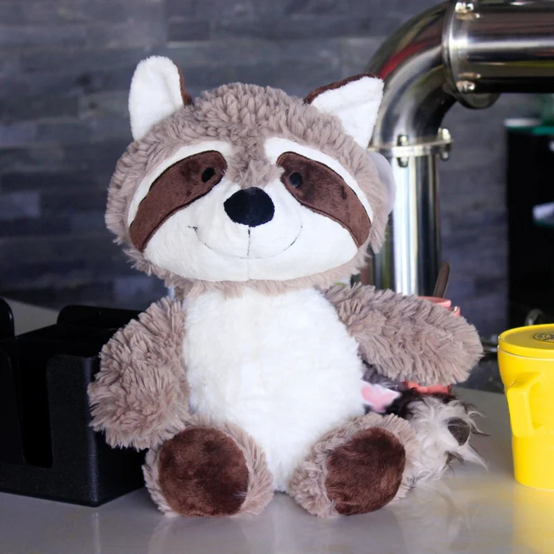 Stupid and Cute Creative Big Tail Raccoon Plush Toy Jungle Friend Cute Little Raccoon Doll Children's Gift