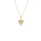 Jewelry Diamond Pendant Fashion Jewelry For Women's Beautiful Crystal Gold Chain Diamond Shaped Pendant Necklace