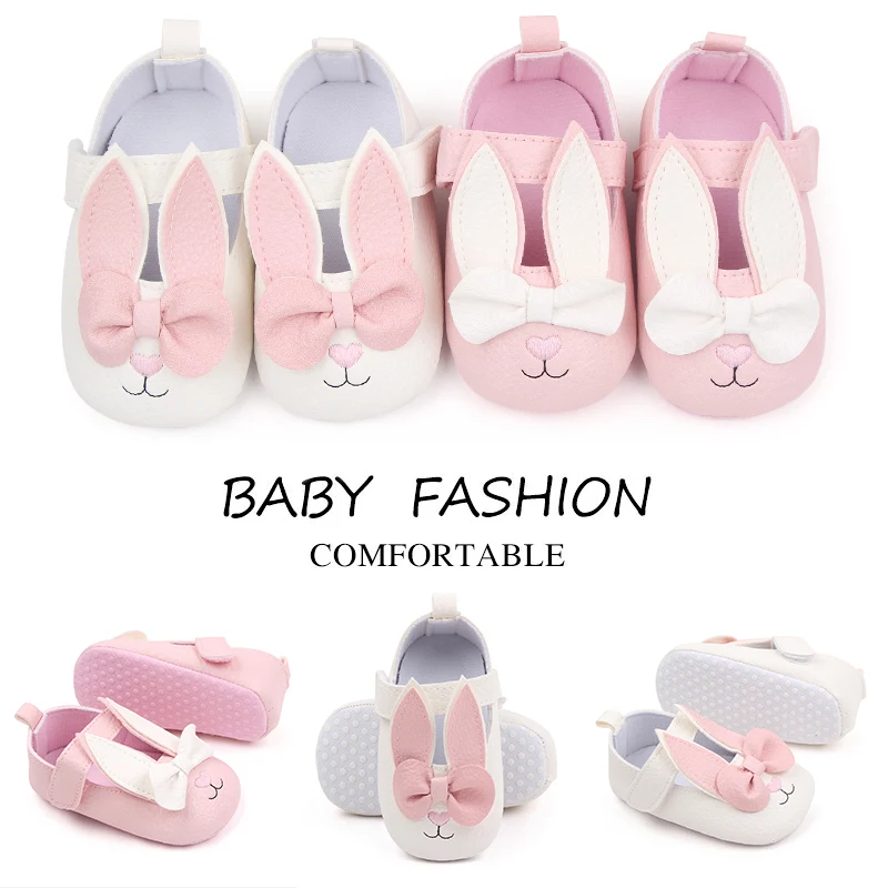 New Female Spring and Autumn Color Cartoon Rabbit Soft Bottom Infant Girls Shoes supplier